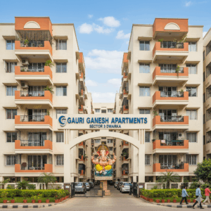 Gauri Ganesh Apartment Sector 3 Dwarka 3BHK For Sale – Spacious Family Flat with Balcony